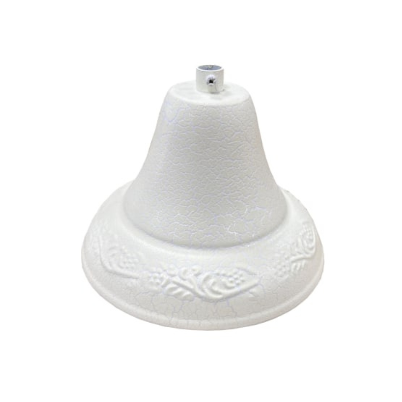 6 Branch Antique Crackle White Shallow Chandelier