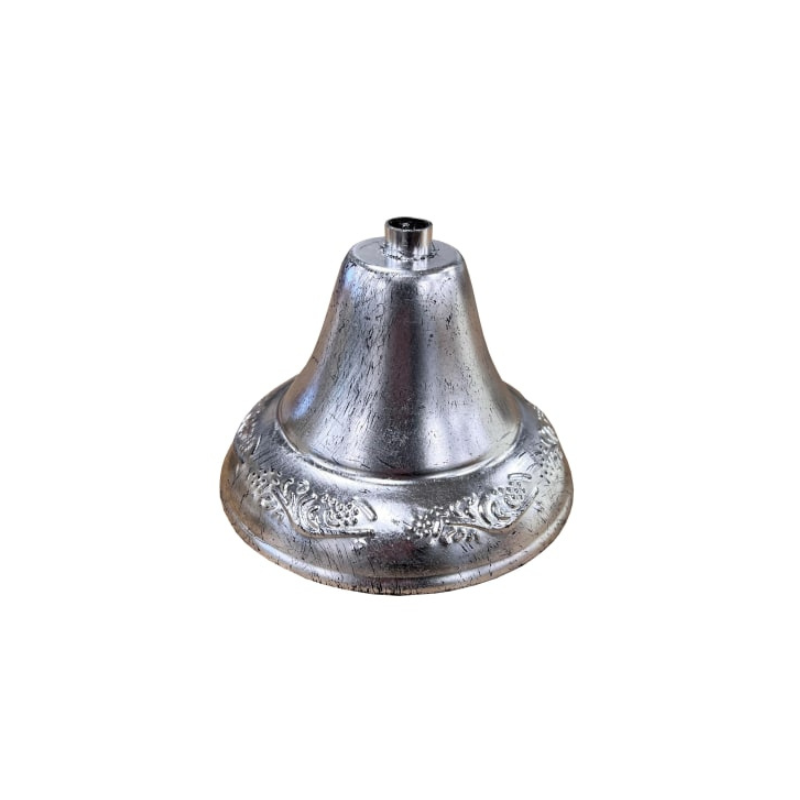 6 Branch Silver Leaf Shallow Chandelier