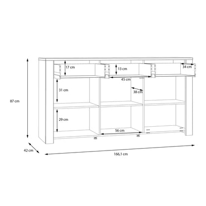 Bohol Sideboard in Riviera Oak/White