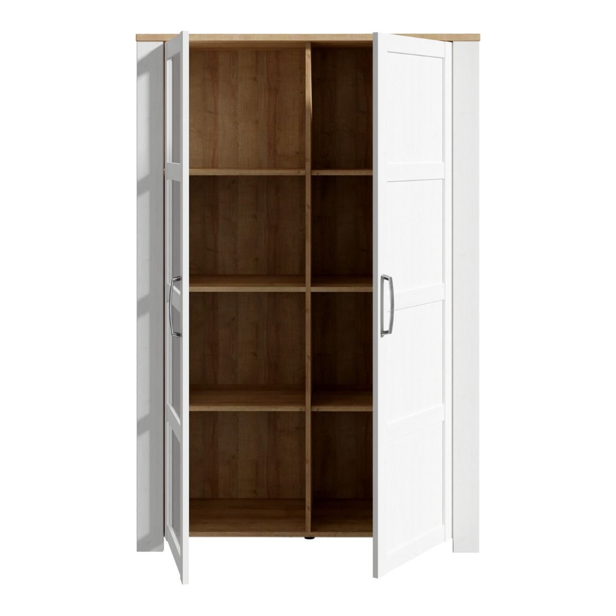 Bohol Display Cabinet in Riviera Oak/White with Optional LED Lighting