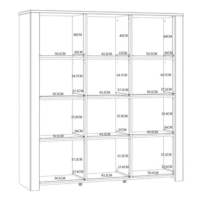 Bohol Large Display Cabinet in Riviera Oak/Navy with Optional LED Lighting