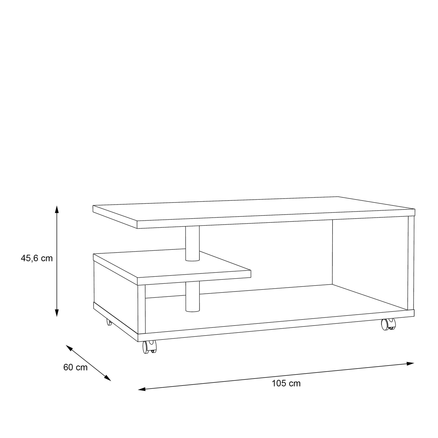 Bailey Coffee Table in Antique Oak