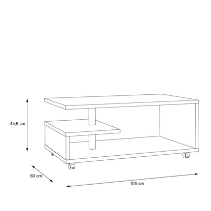 Bailey Coffee Table in Concrete Optic Dark Grey