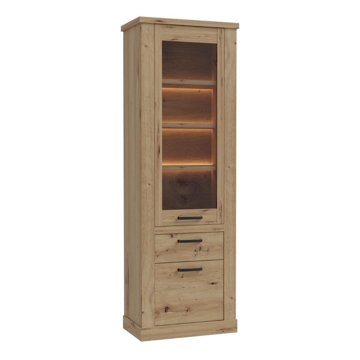 Corona Narrow Display Cabinet in Artisan Oak