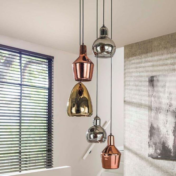 Layla Mixed Colour Hanging Pendant Light