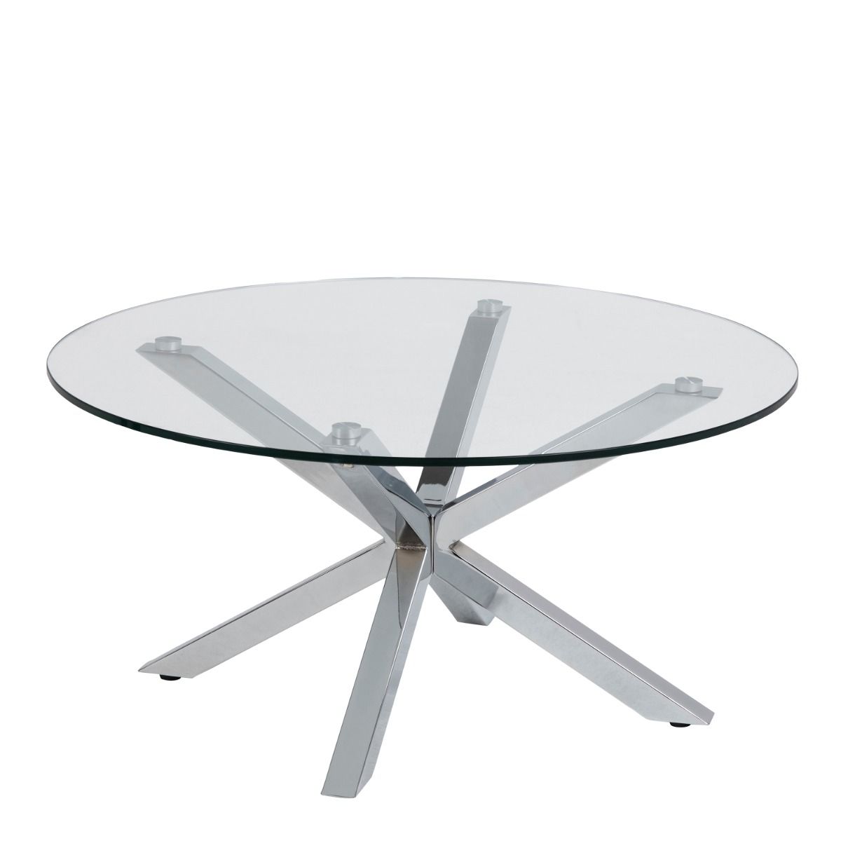 Heaven Round Coffee Table with Glass Top 82-40cm
