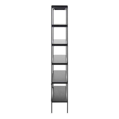 Angus Bookcase with 5 Shelves in Black