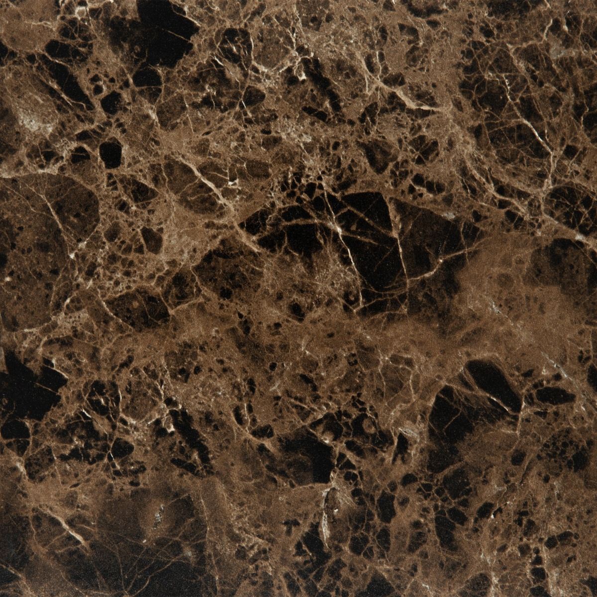 Dice Round Coffee Table Set of 2 in Brown Marble Finish