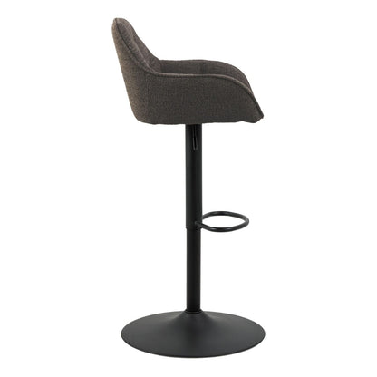 Brooke Swivel Bar Stool with Height Adjustable Function in Taupe (Set of 2)