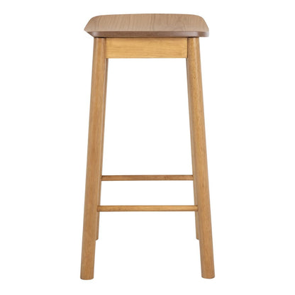 Barlow Bar Table in Matt Oak Including 2 Barlow Bar Stools Without Back in Matt Oak