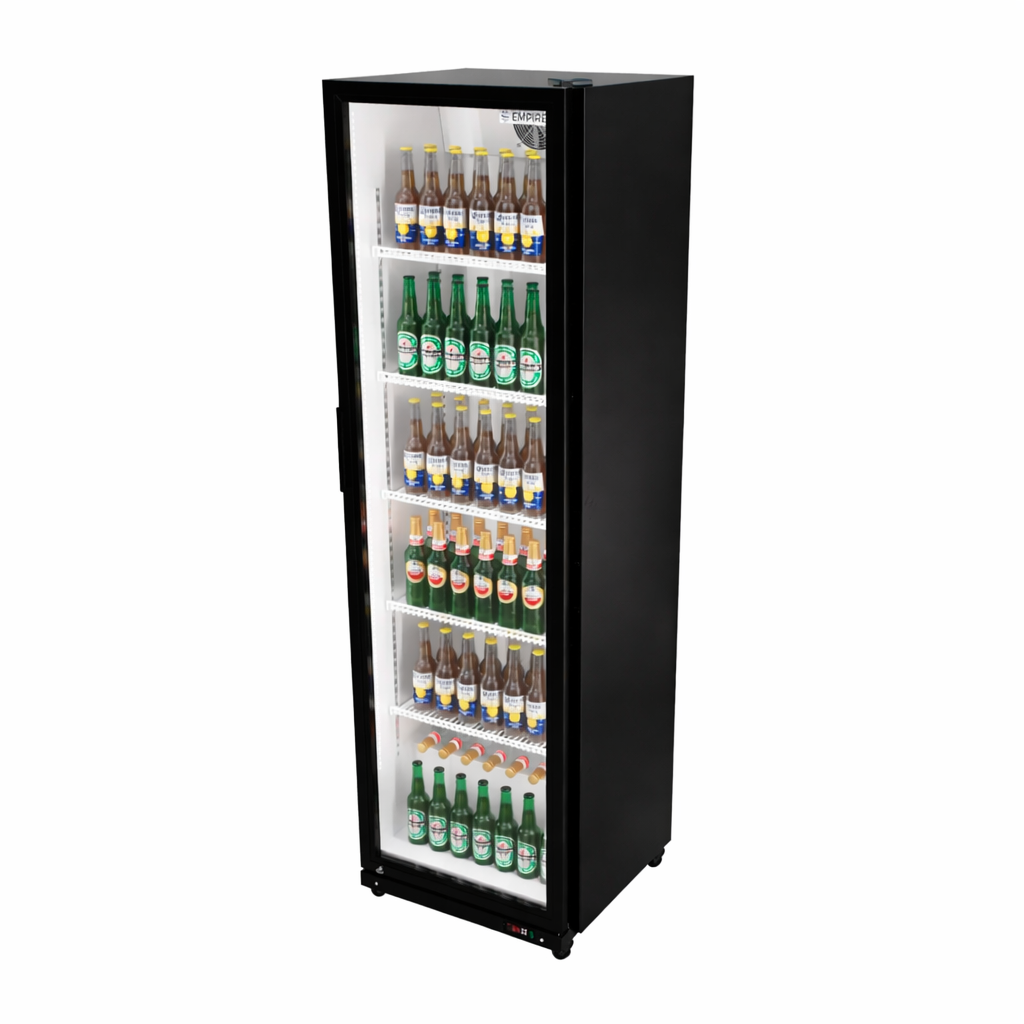 Empire Single Door Upright Display Cooler – Commercial Glass Door Fridge Merchandiser