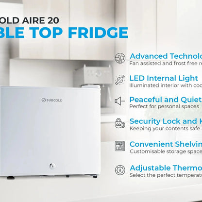 Subcold Aire20 LED Mini Fridge - White