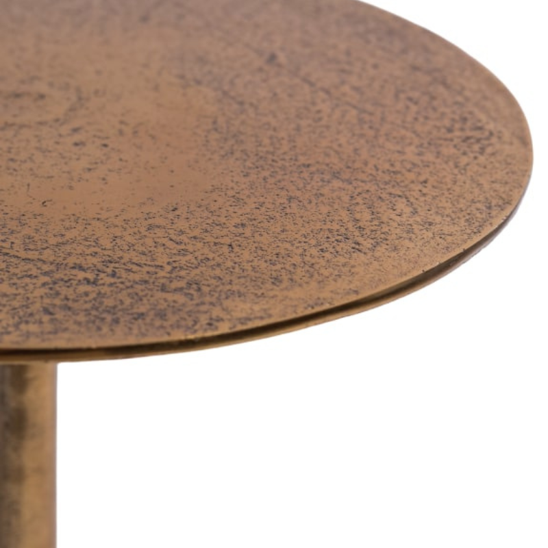 Aluminium Antique Gold Side Table