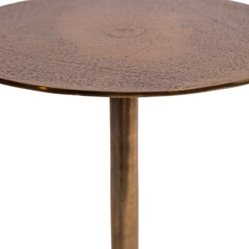 Aluminium Antique Gold Side Table