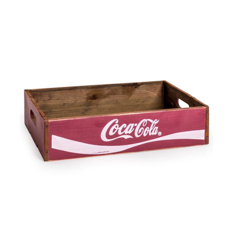 Antiqued Red Cola Wooden Tray