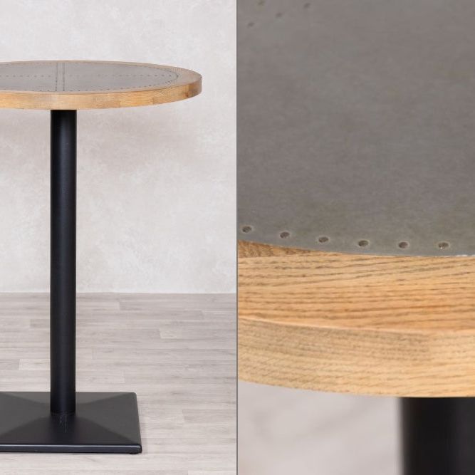 Zinc Top with Wooden Edge Poseur Table Range