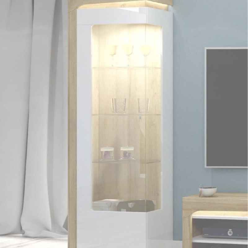 Aurora Illuminated Corner Bar Cabinet (Left)