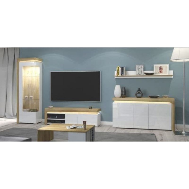 Aurora Illuminated Corner Bar Cabinet (Left)