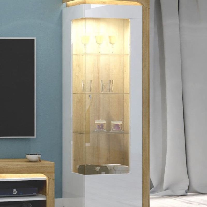 Aurora Illuminated Corner Bar Cabinet (Right)