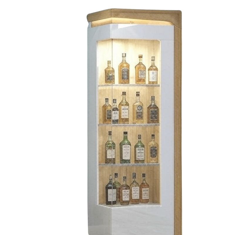 Aurora Illuminated Corner Bar Cabinet (Right)