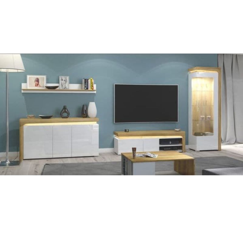 Aurora Illuminated Corner Bar Cabinet (Right)