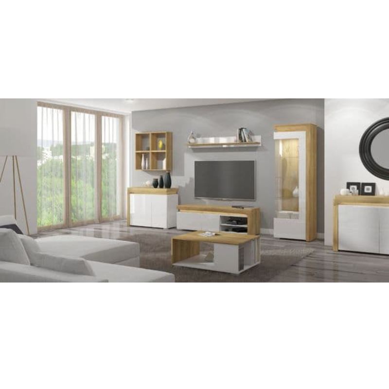 Aurora Illuminated Corner Bar Cabinet (Right)