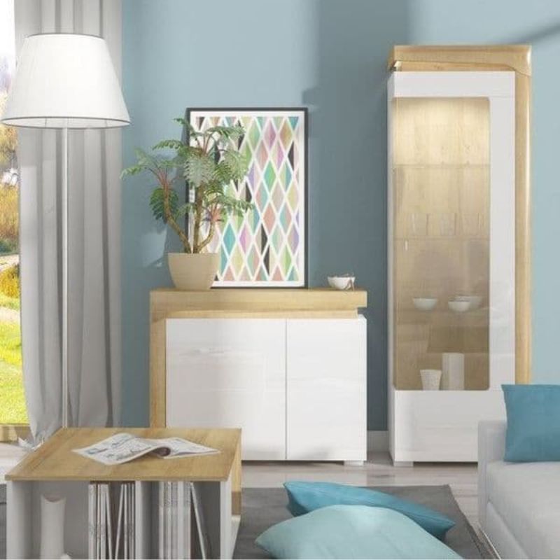 Aurora Illuminated Corner Bar Cabinet (Right)