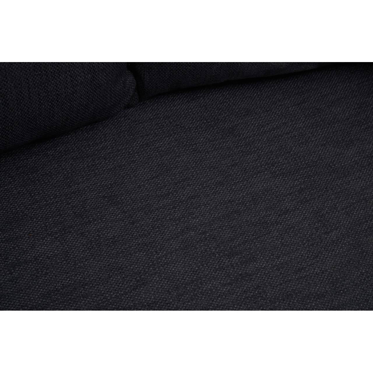 Azalea Two-Seat Sofa – Black Fabric & Gold Steel