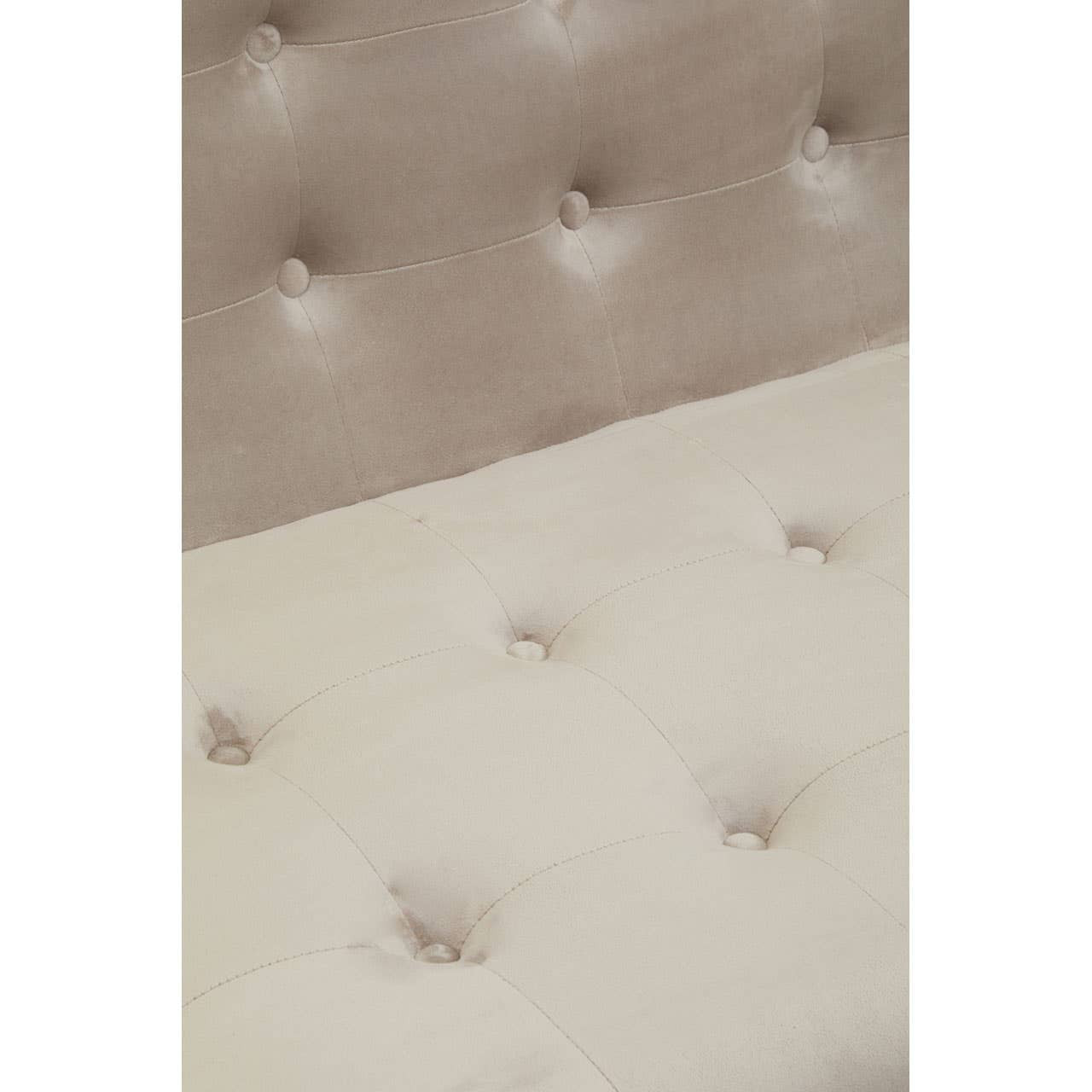 Azalea Two-Seat Sofa – Mink Velvet & Gold Steel