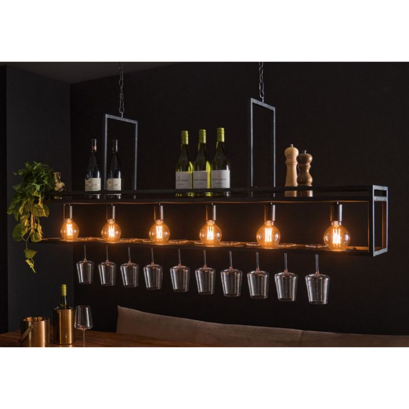 Bar Pendant Light with Wine Glass Holders