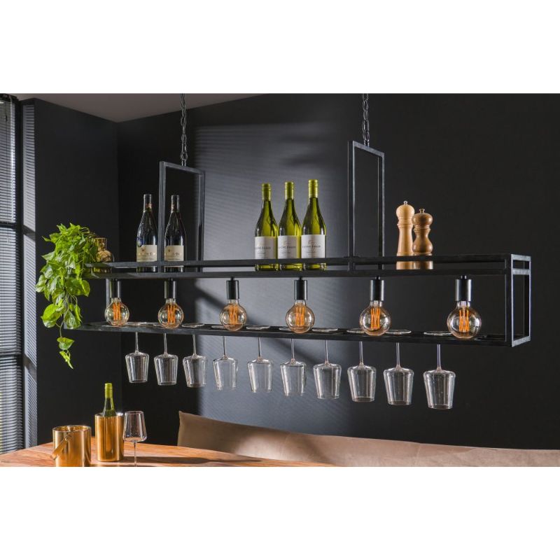 Bar Pendant Light with Wine Glass Holders