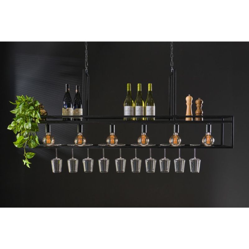 Bar Pendant Light with Wine Glass Holders