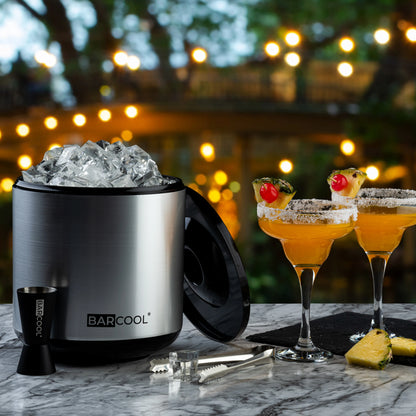 Barcool 4L Ice Bucket - Round Silver