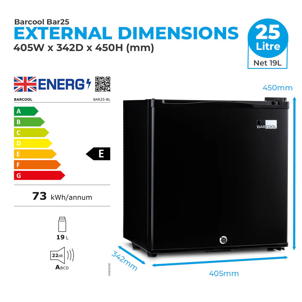 Barcool Bar25 LED - Mini Bar Fridge