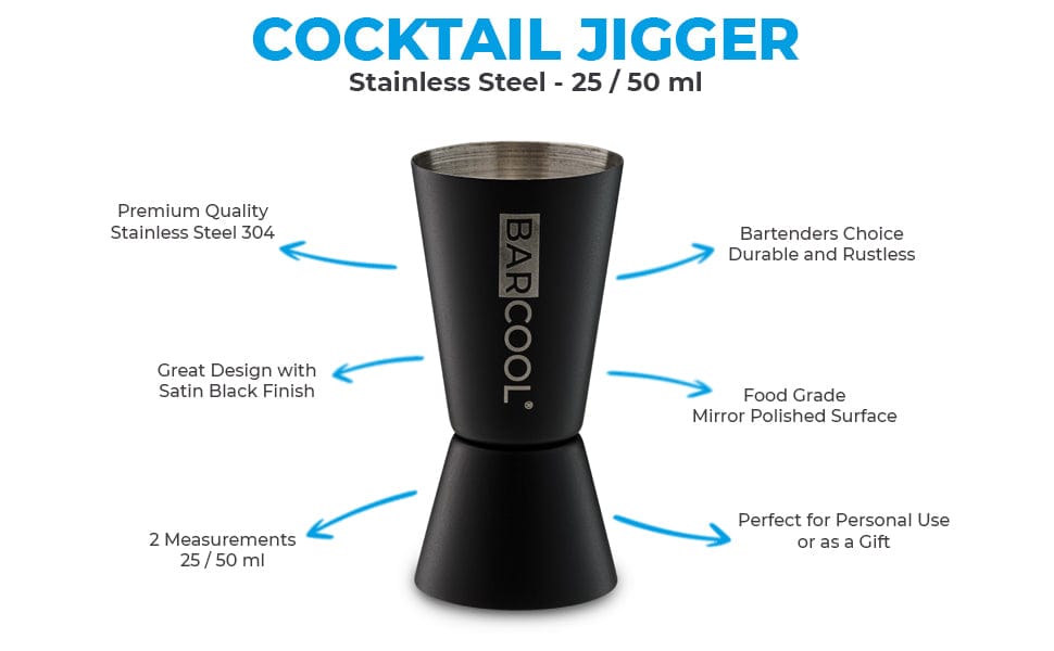 Barware Barcool Cocktail Jigger 50ml / 25ml