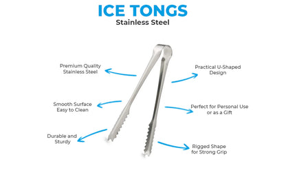 Barcool Ice Tongs Stainless Steel