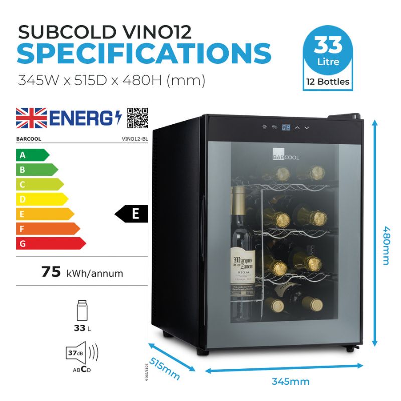 Barcool Vino 12 LED Wine Cooler
