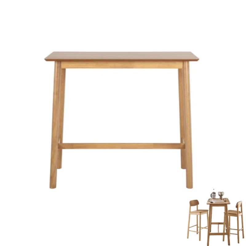 Barlow Bar Table in Matt Oak Including 2 Barlow Bar Stools in Matt Oak