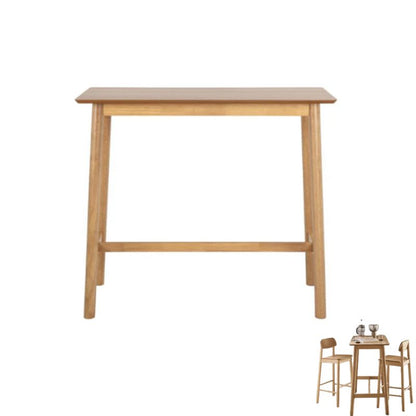 Barlow Bar Table in Matt Oak Including 2 Barlow Bar Stools in Matt Oak