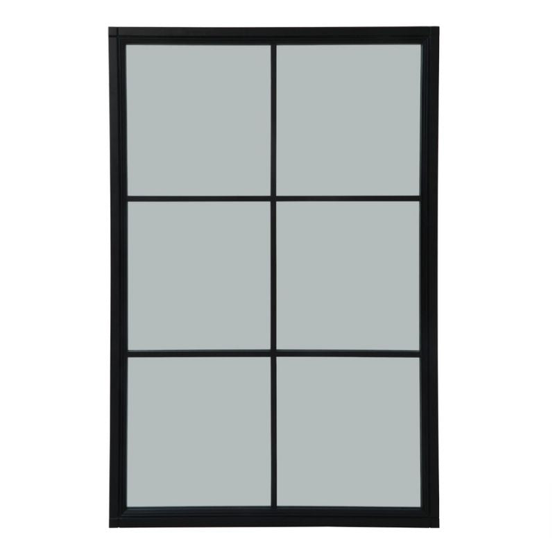 Black Wood XL Window Mirror