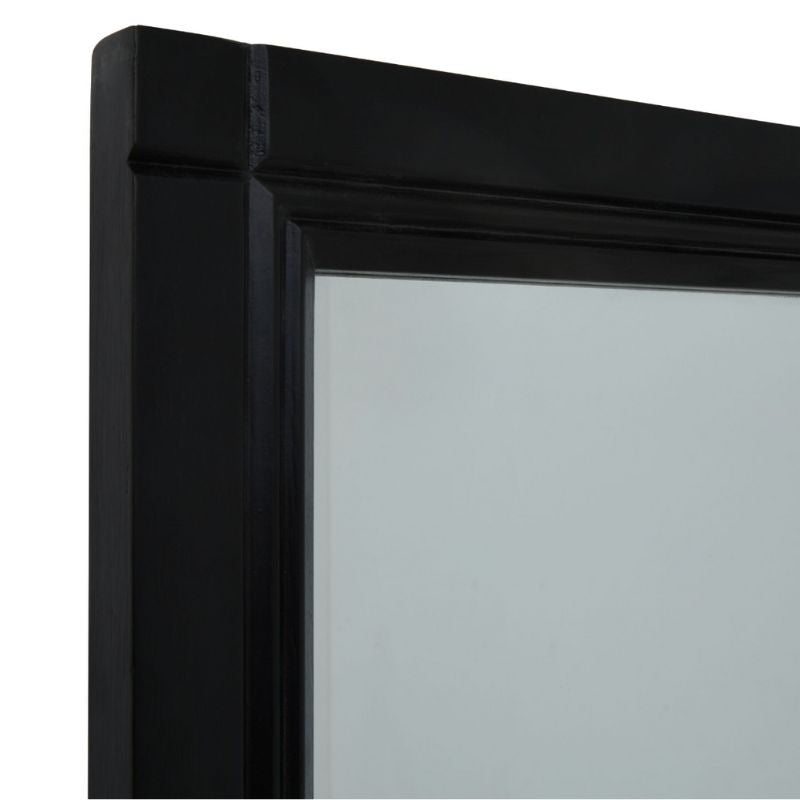 Black Wood XL Window Mirror