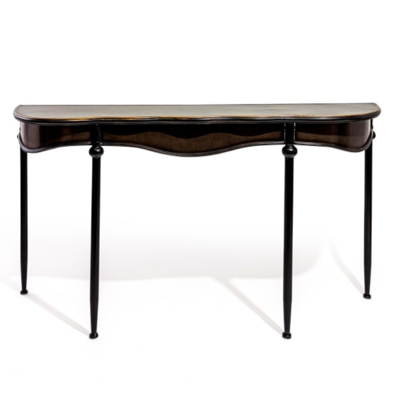 Black & Antique Gold "Orwell" Console Table