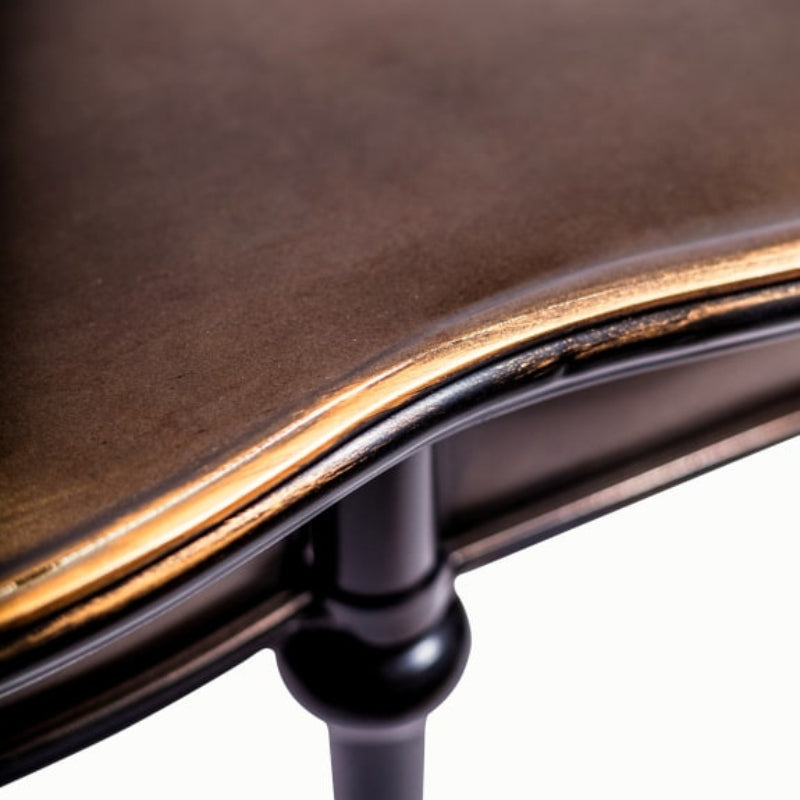 Black & Antique Gold "Orwell" Console Table