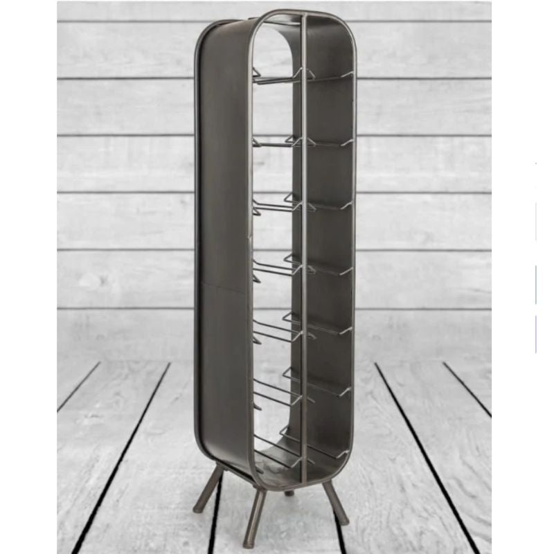 Camden Metal Industrial Large 14 Bottle Wine Rack