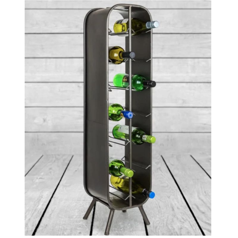 Camden Metal Industrial Large 14 Bottle Wine Rack