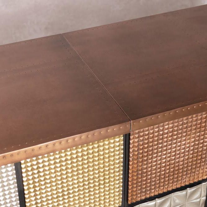 Modular Metal Front Bar - Copper, Brass & Zinc Panels with Custom Options