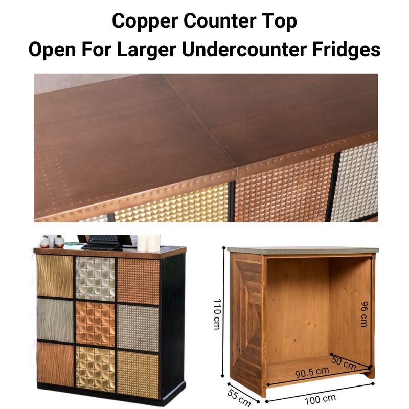 Modular Metal Front Bar - Copper, Brass & Zinc Panels with Custom Options