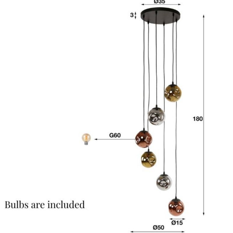 Cosmos 6 String Pendant Light