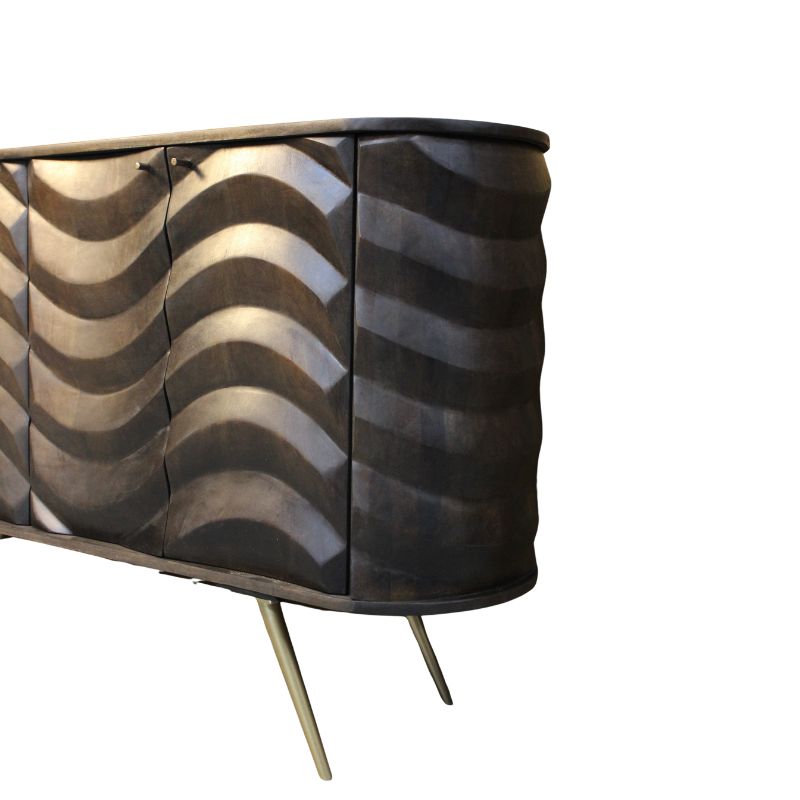 Devan Wooden 4 Door Lehar Design Side Board