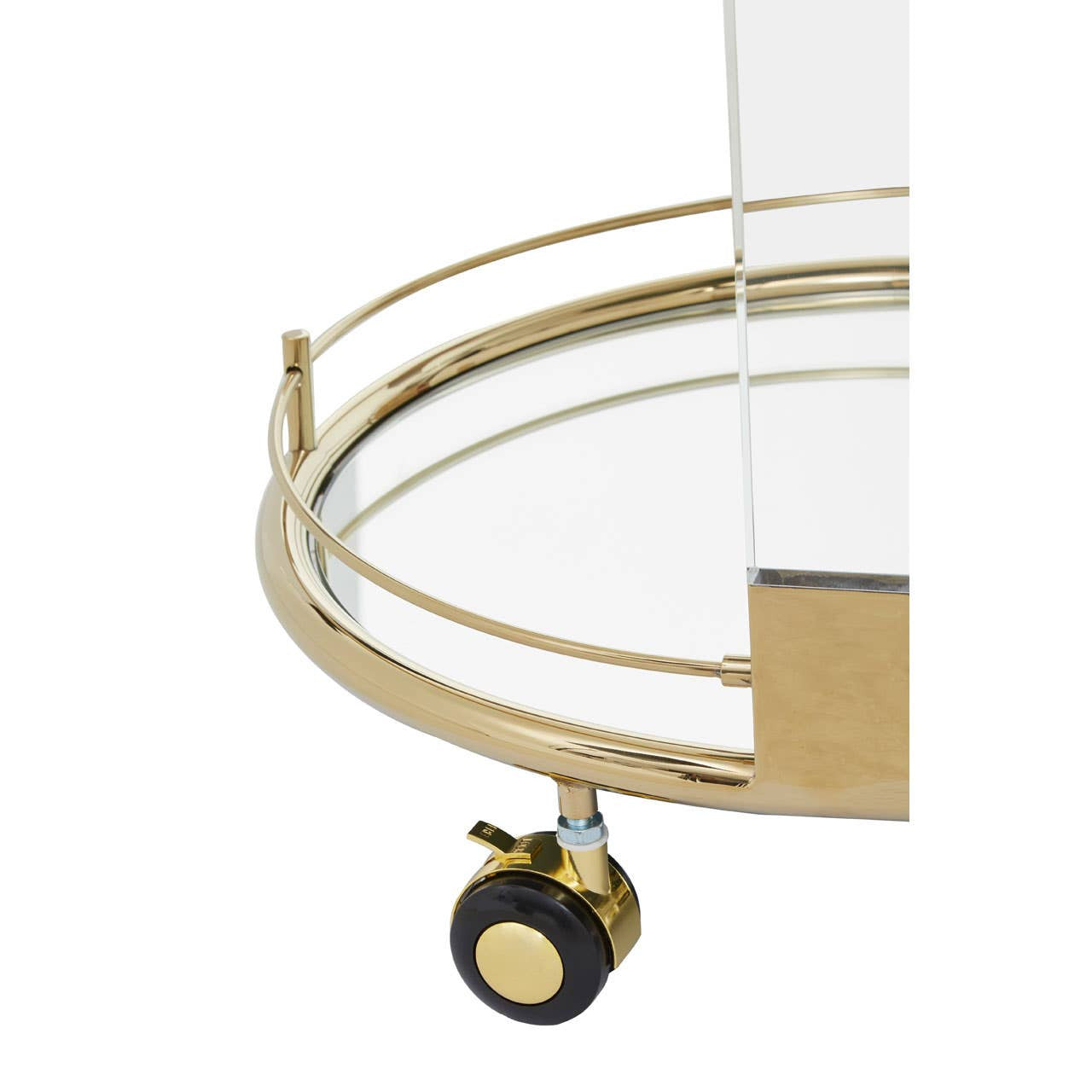 Oval Drinks Trolley – Gold & Acrylic